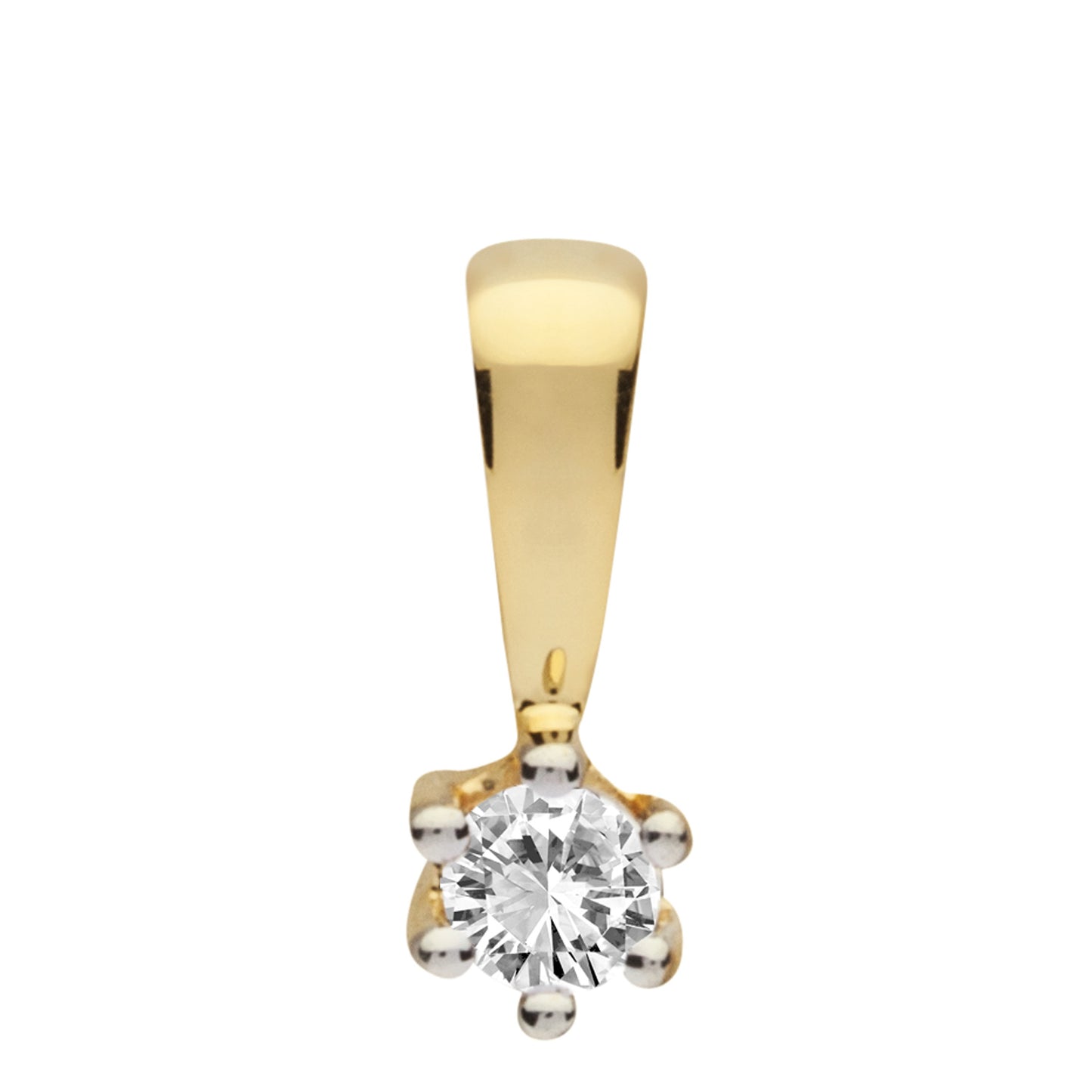 14ct Gold 585 Diamond Solitaire Pendant