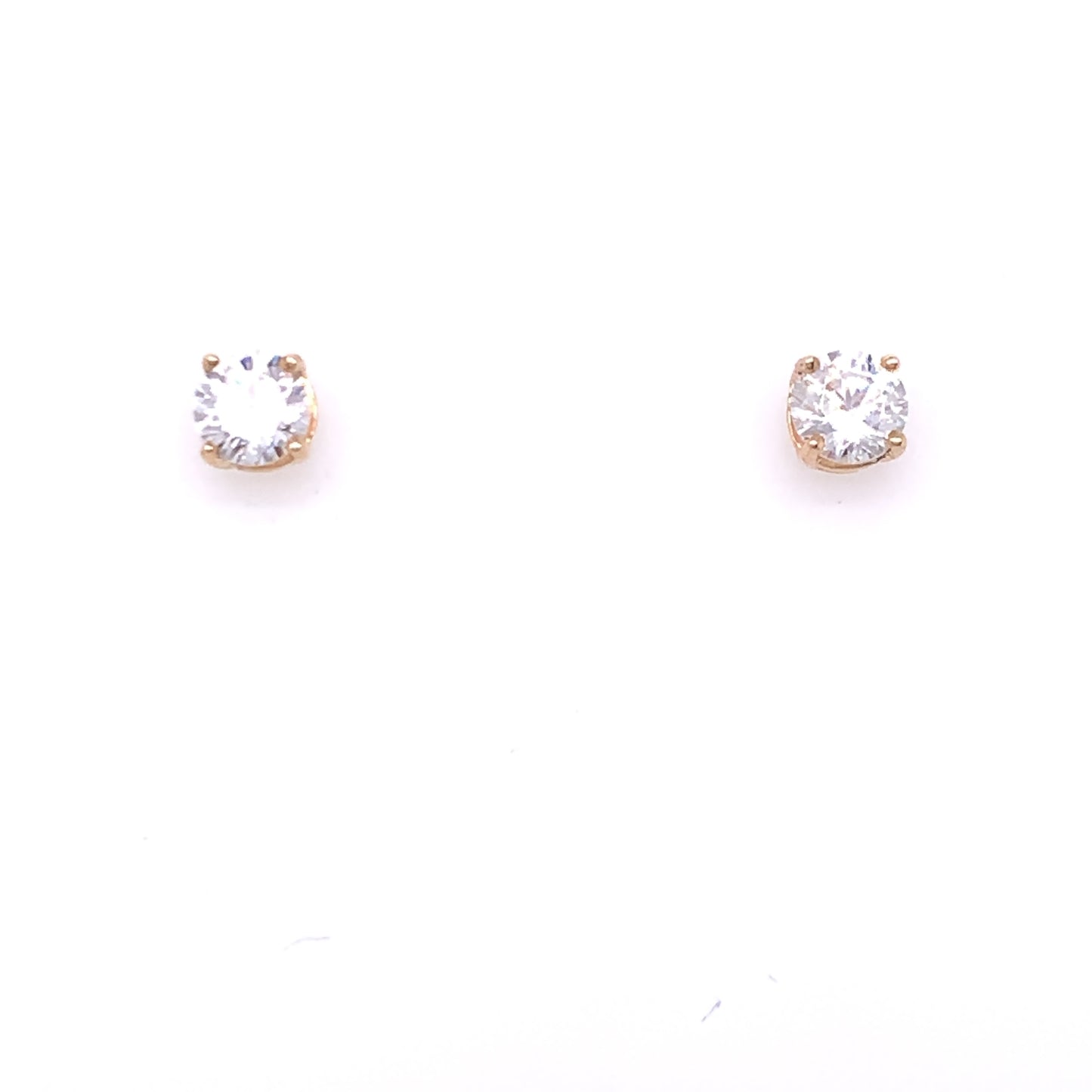 9ct Gold 5mm CZ 4-Claw Stud Earrings