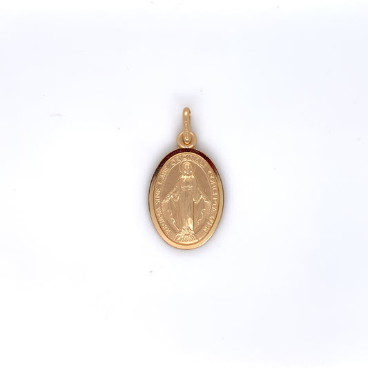9ct Yellow Gold 18mm Miraculous Medal GP842
