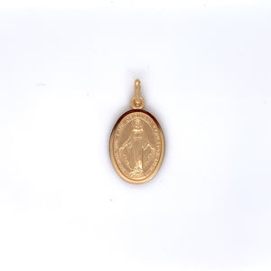 9ct Yellow Gold 20mm Miraculous Medal