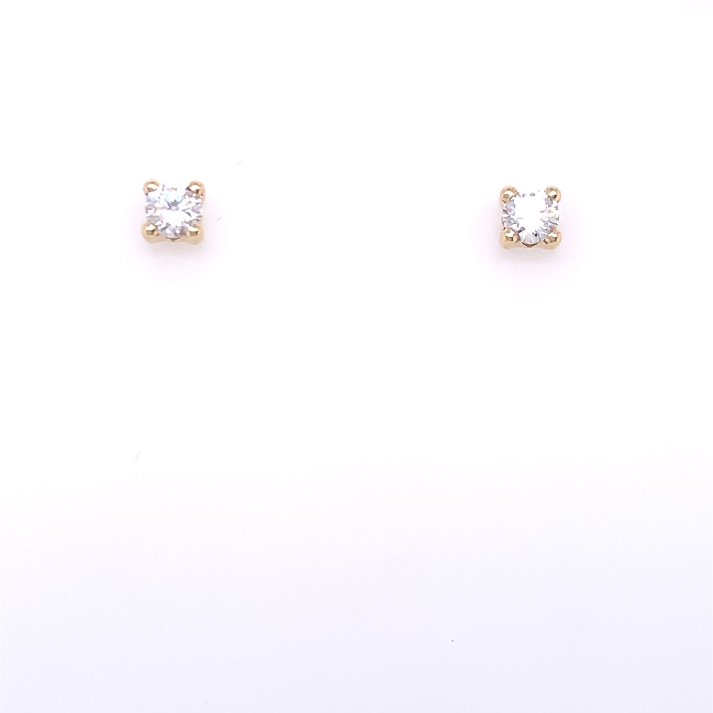 9ct Gold 4mm CZ 4-Claw Stud Earrings 72328YZ