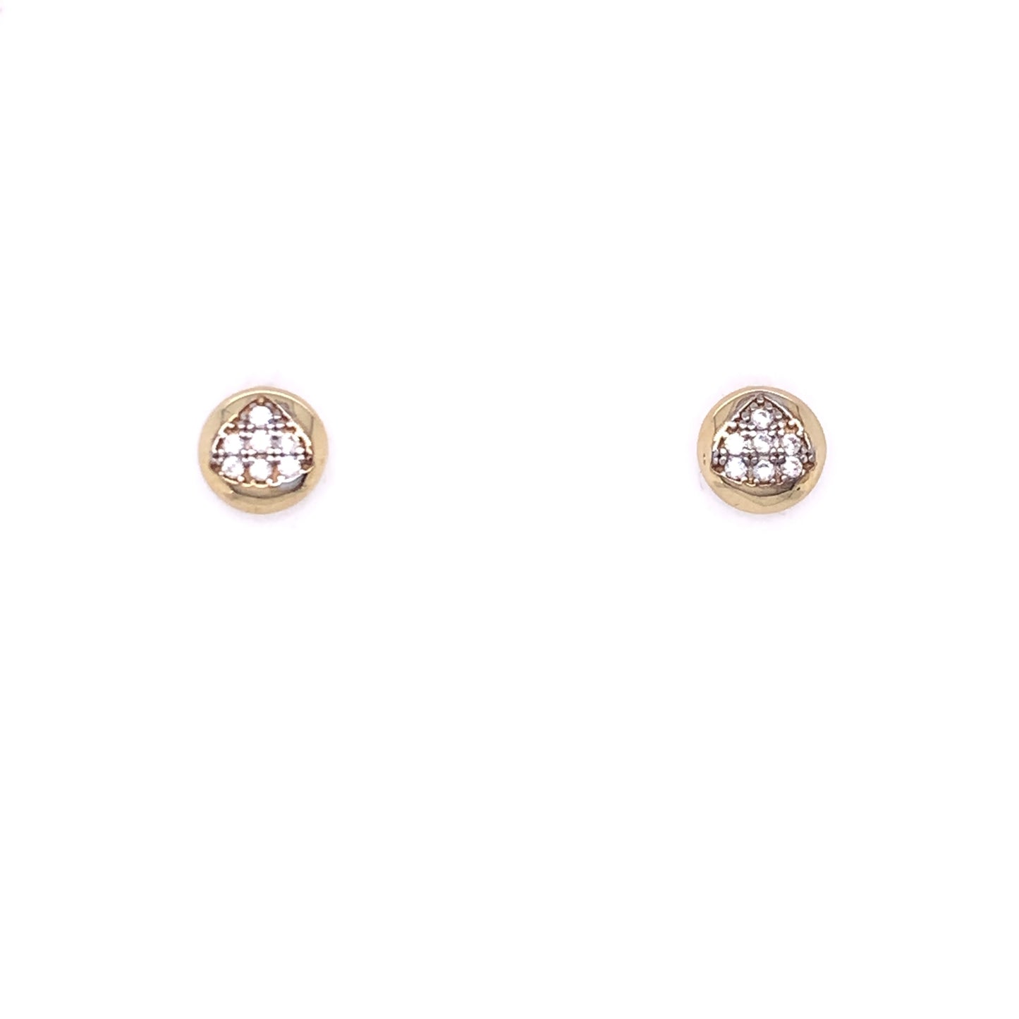 9ct Gold Pavé CZ Stud Earrings