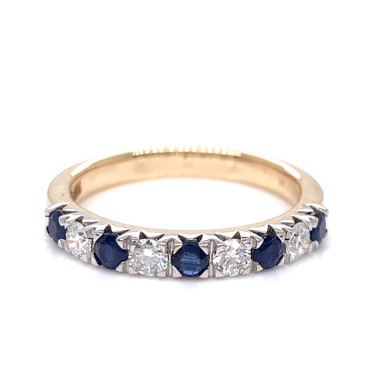 9ct Gold Sapphire & Diamond Eternity Ring GRS200