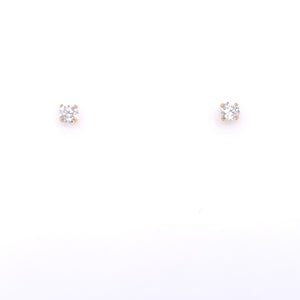 9ct Gold 3mm CZ 4-Claw Stud Earrings P2501Z
