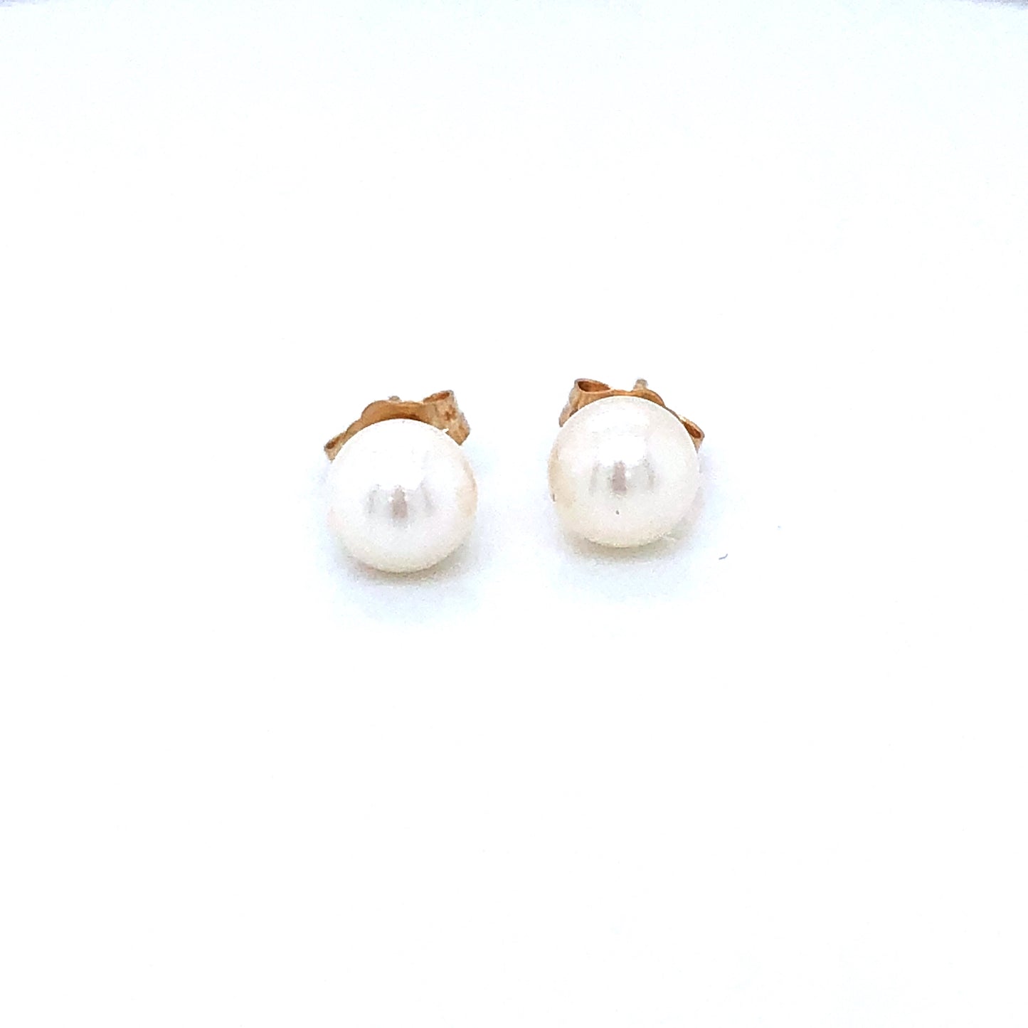 Freshwater Pearl 6-6.5mm 9ct Gold Stud Earrings