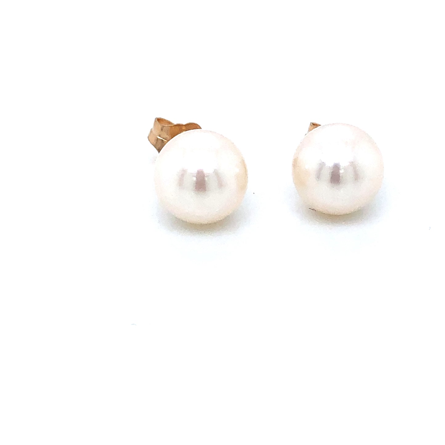 Freshwater Pearl 7.5- 8mm 9ct Gold Stud Earrings GEP354