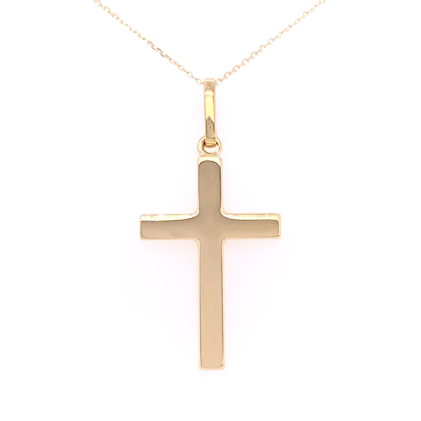 9ct Yellow Gold  Medium Polished Cross GP783