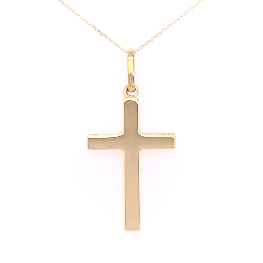 9ct Yellow Gold  Medium Polished Cross GP783