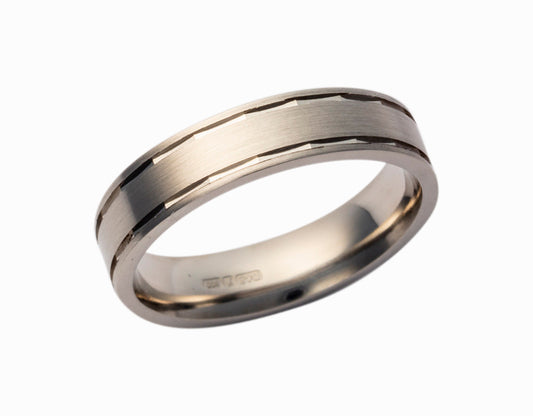 Men's 5mm Wedding Band Pattern 335