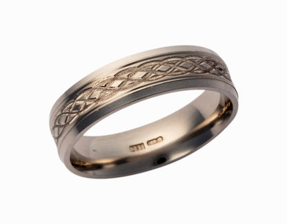 Men's 6mm Wedding Band Pattern 377