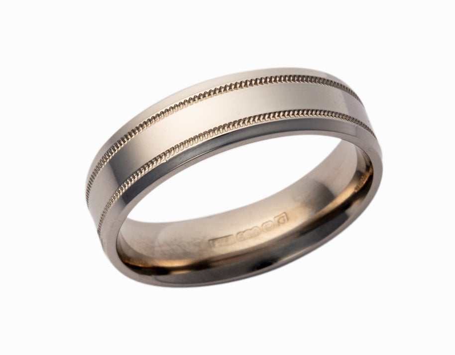 Men's 6mm Wedding Band Pattern 405