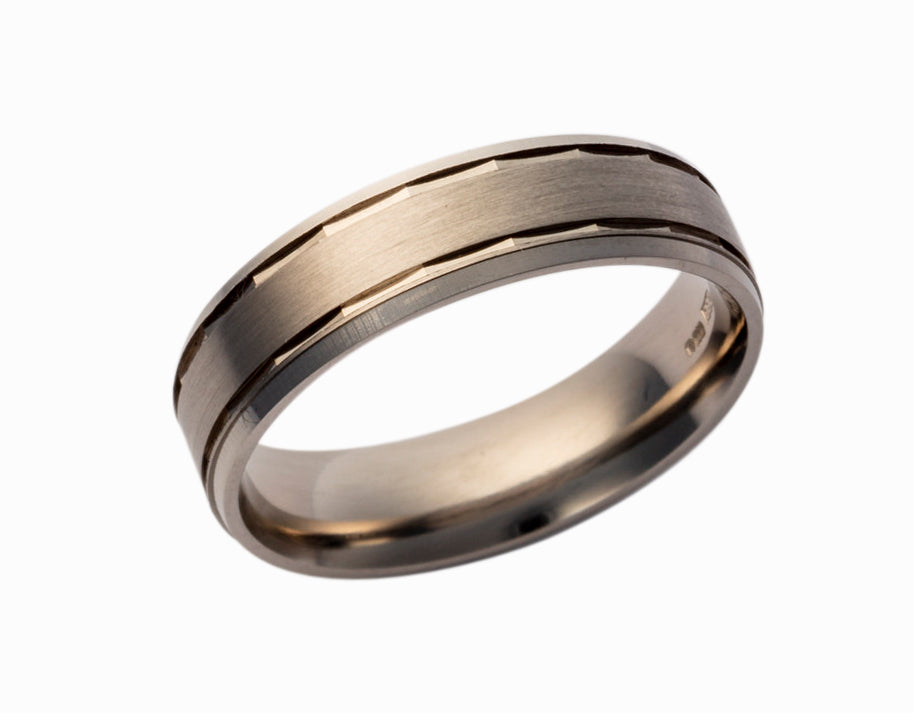 Men's 6mm Wedding Band Pattern 407