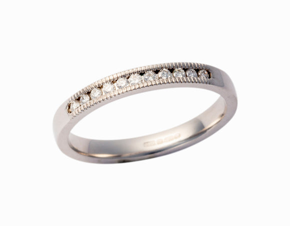 Ladies 2.3mm Diamond-set Wedding Ring Pattern 419