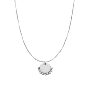 ChloBo Sterling Silver Personalised Delicate Box Chain Necklace Star Charm