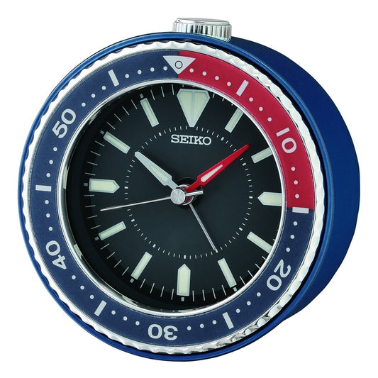 SEIKO BEDSIDE BLUE ALARM CLOCK