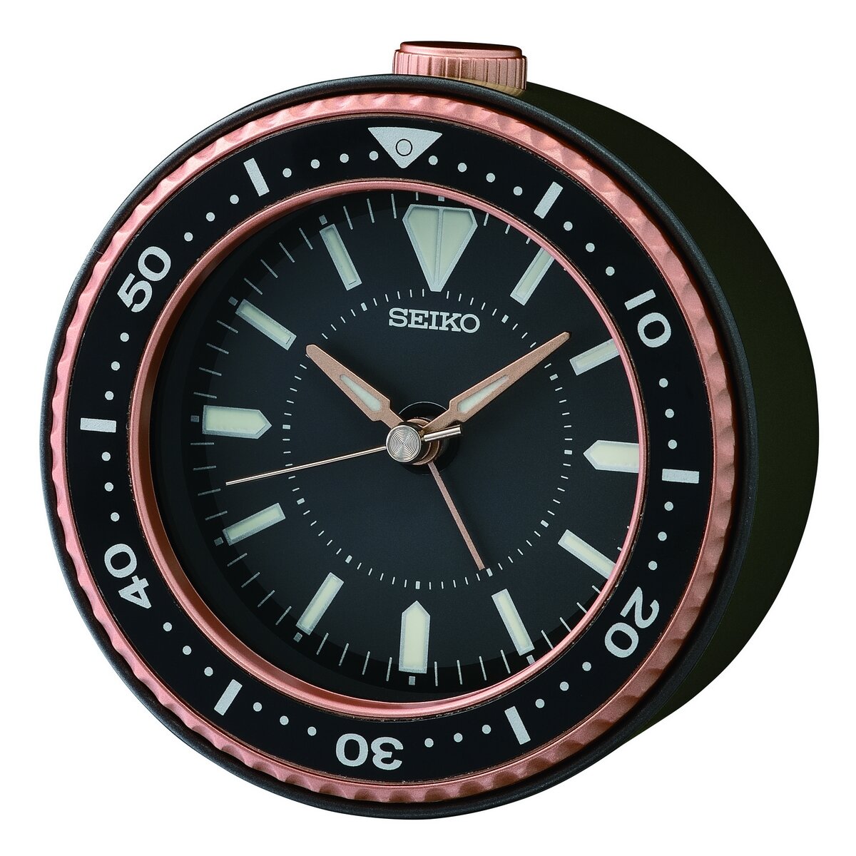 SEIKO BEDSIDE BLACK ALARM CLOCK