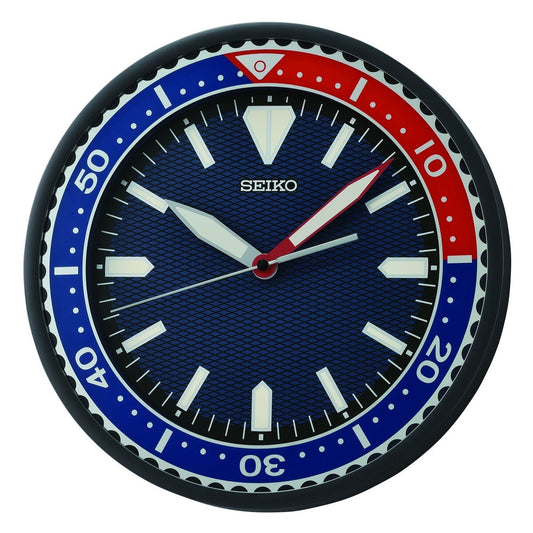 SEIKO QUARTZ BLUE & RED PEPSI DIAL WALL CLOCK