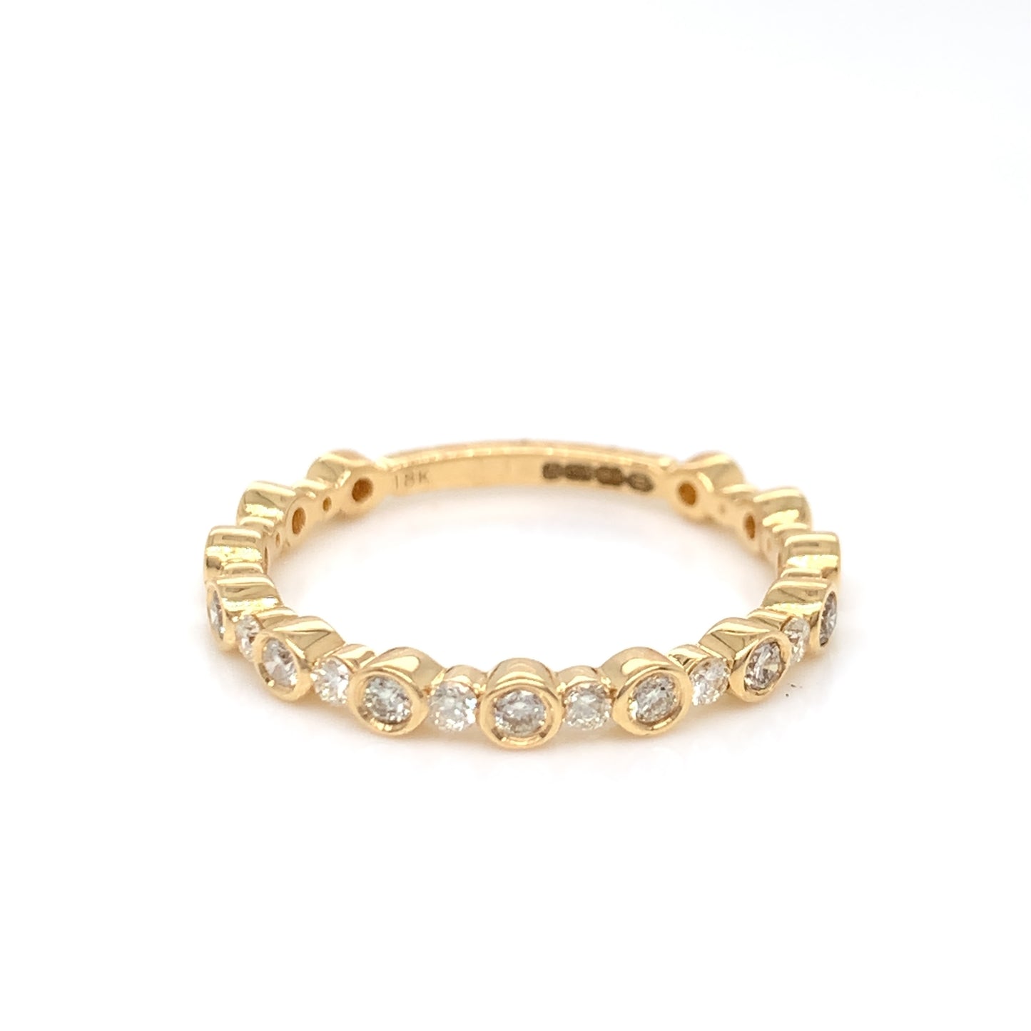 18ct Gold Diamond Bubbles Band 0.27ct