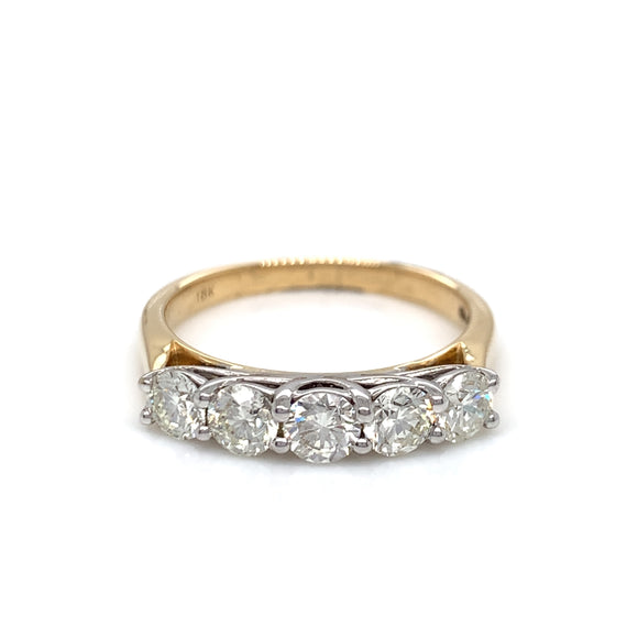 18ct Gold  Diamond 5-Stone 1.00ct Ring