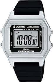 Lorus Digital Quartz Silicone Black Watch