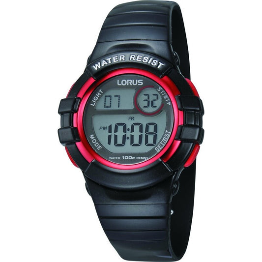 Lorus Boys Black Red Digital Watch