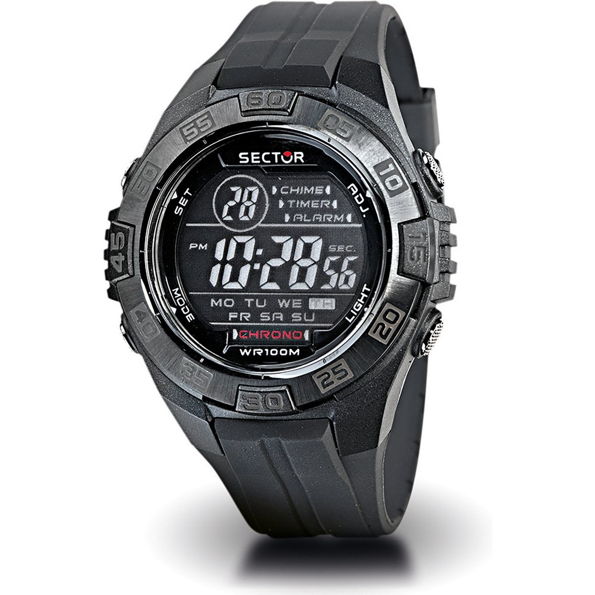 SECTOR EXPANDER STREET 44MM DIGITAL DARK GREY DIAL/PU WATCH