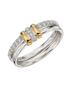Fiorelli Sterling Silver CZ Band Ring