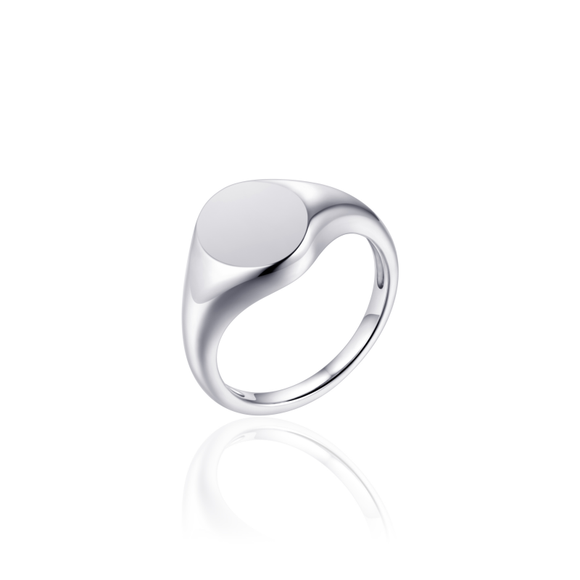 Sterling Silver Oval Signet Ring