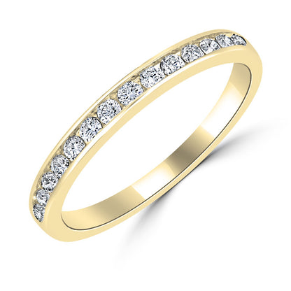 9ct Gold Classic Diamond Channel-set Band 0.25ct