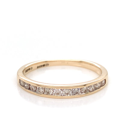 9ct Gold Classic Diamond Channel-set Band 0.25ct