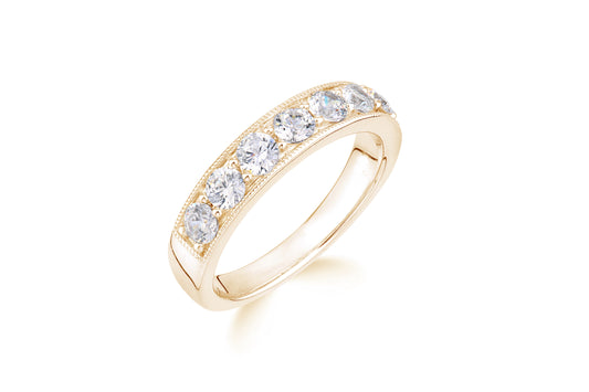 14ct Gold 1.00ct Diamond Grain-Set Band