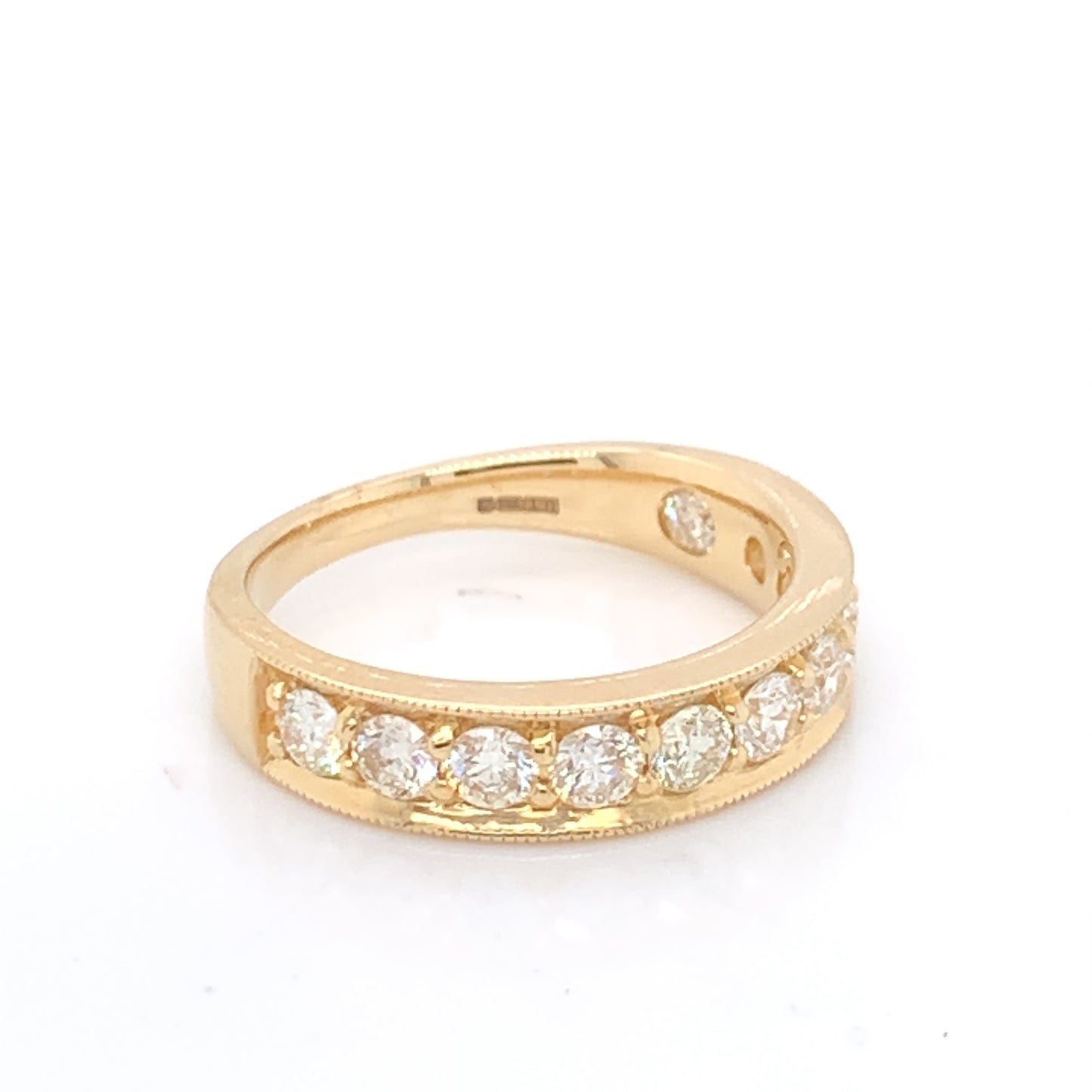 14ct Gold 1.00ct Diamond Grain-Set Band