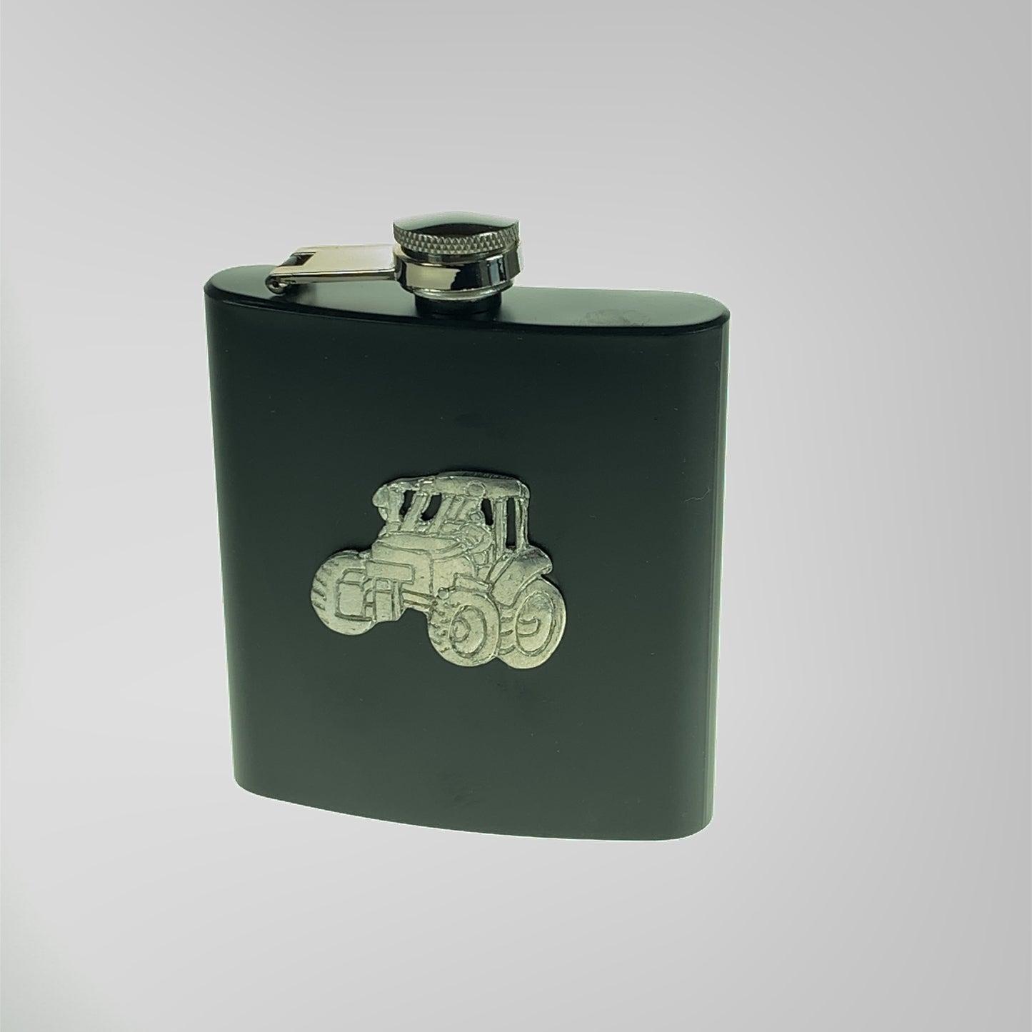 Hipflask Black Tractor Badge Set R8454