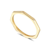 9ct Gold Octagon Stacking Ring