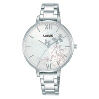 Lorus Ladies' Steel Floral Dial Bracelet Watch