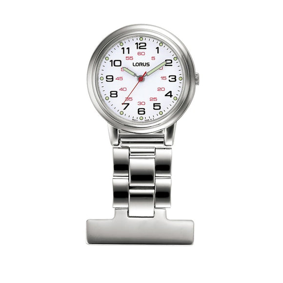 Lorus Nurses Fob Steel White Watch RG251CX9