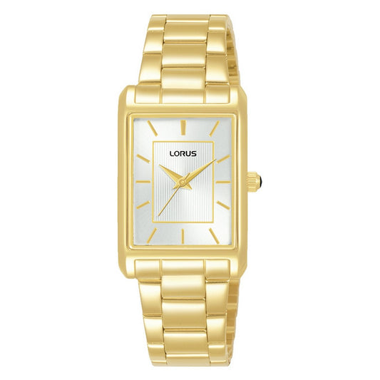 LORUS QUARTZ LADIES GOLD PLATED WHITE DIAL BRACELET WATCH RG288VX9