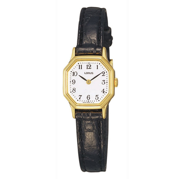 Lorus Ladies' Gold Plated Leather Strap Watch RPG40BX8