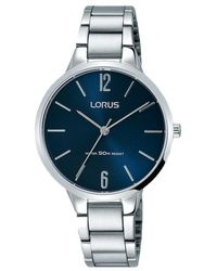 Lorus Ladies' Stainless Steel Blue Bracelet Watch