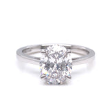 Sterling Silver CZ Oval Solitaire Ring