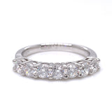 Sterling Silver Seven CZ Eternity Ring RSE079