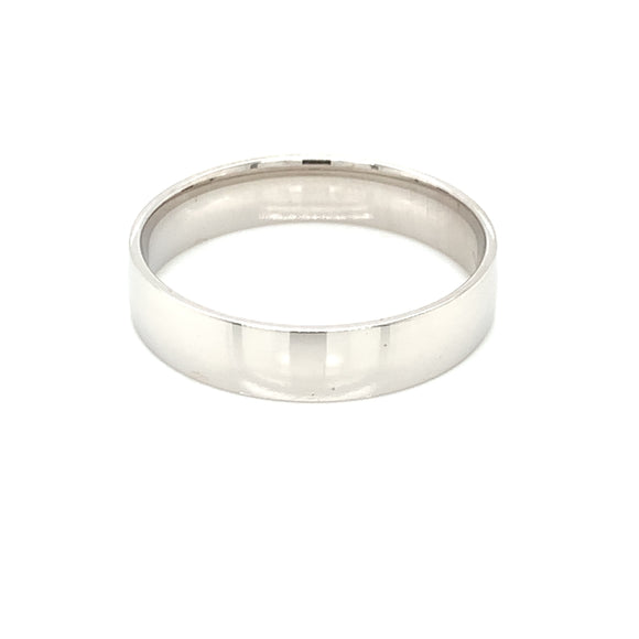 Sterling Silver Mens 5mm Court Polished Band Ring