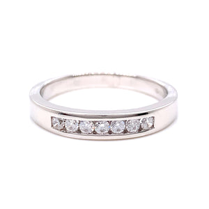 Sterling Silver 3.5mm CZ Channel-set Band Ring RSW046