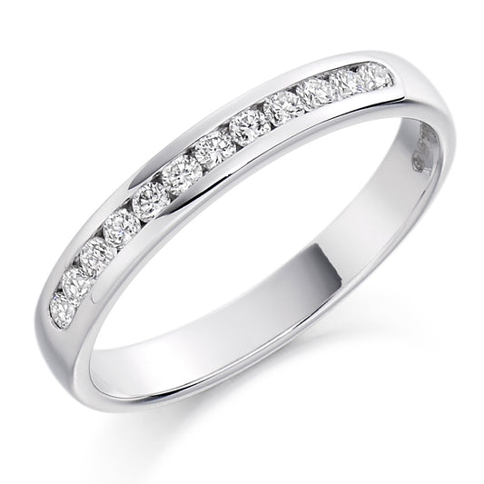 Raphael 18ct White Gold Diamond Channel-set Eternity Ring EW104