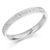 Raphael 18ct White Gold 0.50ct Princess Diamond Channel-set Eternity Ring