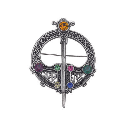 RHODIUM PLATED TARA BROOCH S1484