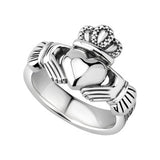 Sterling Silver Mens Heavy Celtic Claddagh Ring