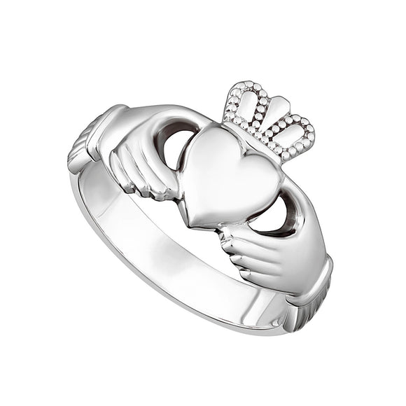 Sterling Silver Mens Claddagh Ring S2272