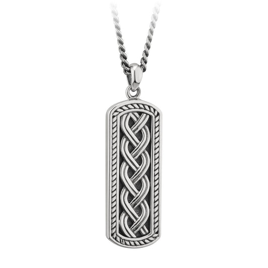 SILVER OXIDISED CELTIC INGOT PENDANT