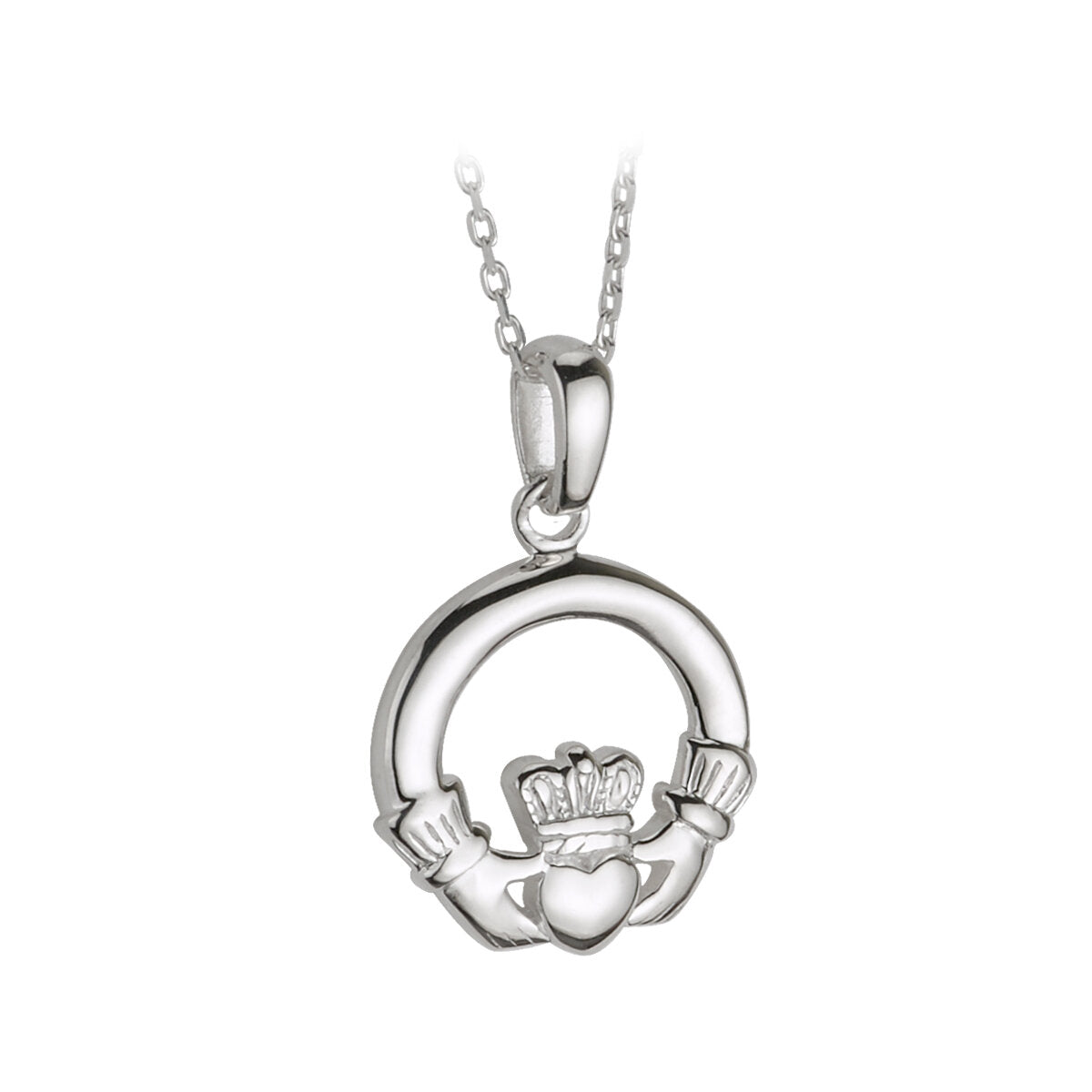 STERLING SILVER CLADDAGH NECKLACE S4683